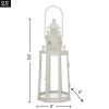 Metal Lighthouse Candle Lantern - White