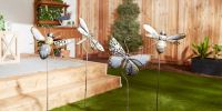 Mixed Pattern Metal Dragonfly Garden Stake - 39 inches