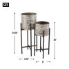 Galvanized Sheet Metal Rustic Plant Stand Set