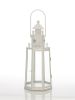 Metal Lighthouse Candle Lantern - White