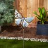 Mixed Pattern Metal Butterfly Garden Stake - 35 inches