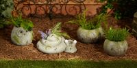 Snail Garden Planter with Solar Light-Up Tentacles