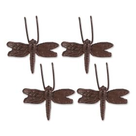 Dragonfly Cast Iron Planter Pot Hanger Set