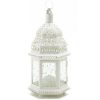 Vine Patterned Glass Garden Lantern - 12.5 inches