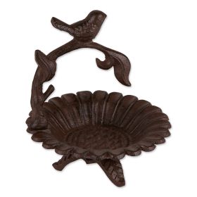 Sunflower and Bird Cast Iron Bird Feeder