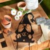 Metal Gnome Garden Stake - Black Hat