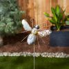 Mixed Pattern Metal Bee Garden Stake - 39 inches