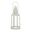 Metal Lighthouse Candle Lantern - White