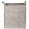 PE-Coated Square Woven Paper Bin with Gray Chevrons - 19 inches