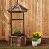 Rustic Wishing Well Garden Planter