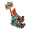 Sleeping Gnome On Strike Garden Decor or Figurine