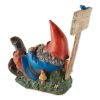 Sleeping Gnome On Strike Garden Decor or Figurine