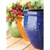 Embossed Jewel Tone Ceramic Planter Set