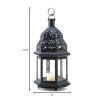 Clear Glass Moroccan Candle Lantern - 12.5 inches