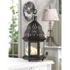 Clear Glass Moroccan Candle Lantern - 12.5 inches