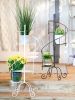 Iron Spiral Staircase Plant Stand - White