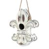 Weathered-Look Fleur de Lis Bird House