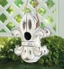 Weathered-Look Fleur de Lis Bird House