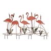 Flock of Flamingos Metal Garden Stake