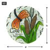 Orange Dragonfly Love Blooms Here Cement Garden Stepping Stone