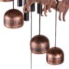 Metal Bell-Style Windchimes with Dogs and Leaf