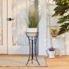 Black Iron Plant Stand with Basket