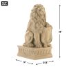 Lion with Shield Garden Statue - Ivory