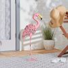 Solar Lighted Flamingo Yard Art - Standing