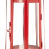 Metal Lighthouse Candle Lantern - Red