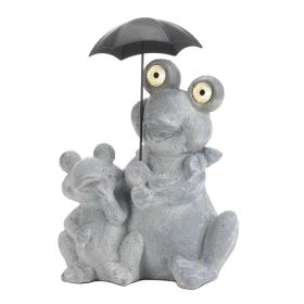 Frogs with Umbrella Solar Garden Light