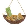 Napping Kitten on Hammock Hanging Figurine