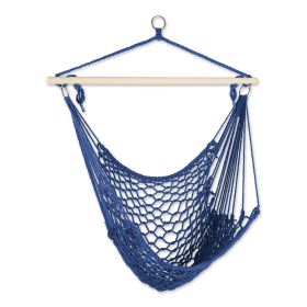 Recycled Cotton Swinging Hammock Chair - Blue