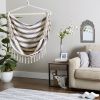 Hammock Chair with Tassel Fringe - Nautical Stripes