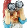 Gnome with Binoculars Solar Garden Light