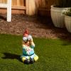 Gnome with Binoculars Solar Garden Light