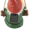 Gnome with Binoculars Hanging Solar Garden Light