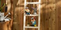 Gnome with Binoculars Hanging Solar Garden Light