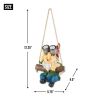 Gnome with Binoculars Hanging Solar Garden Light