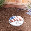 Sparkly God Bless America Cement Garden Stepping Stone