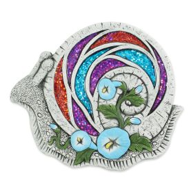 Sparkly Snail Cement Garden Stepping Stone