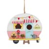 Pink and White Camper Birdhouse