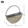 Half-Circle Galvanized Metal Wall Planter