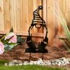 Metal Gnome Garden Stake - Striped Hat