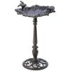 Cast Iron Leaf Design Bird Bath