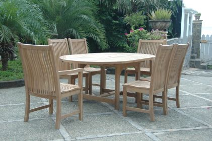 Chicago 7 Pieces Oval Extension Dining Set