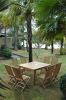 Classic Folding Chair 7 Pieces Outdoor Square Dining Set