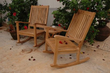 Del Amo 3 Pieces Outdoor Rocking Chair Set