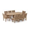 Sahara 9 Pieces Chairs and Bahama Oval Extension Outdoor Dining Set