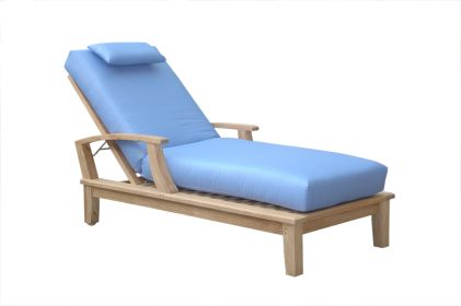 Brianna Sun Lounger with arm with Stainless Steel Ledge