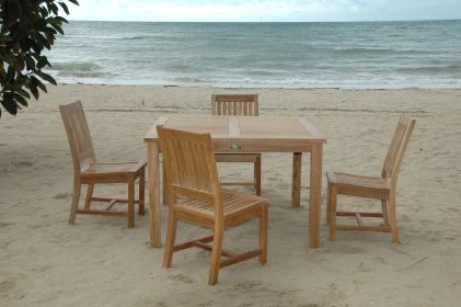 Rialto Side Chair 5 Pieces Outdoor Square Dining Set